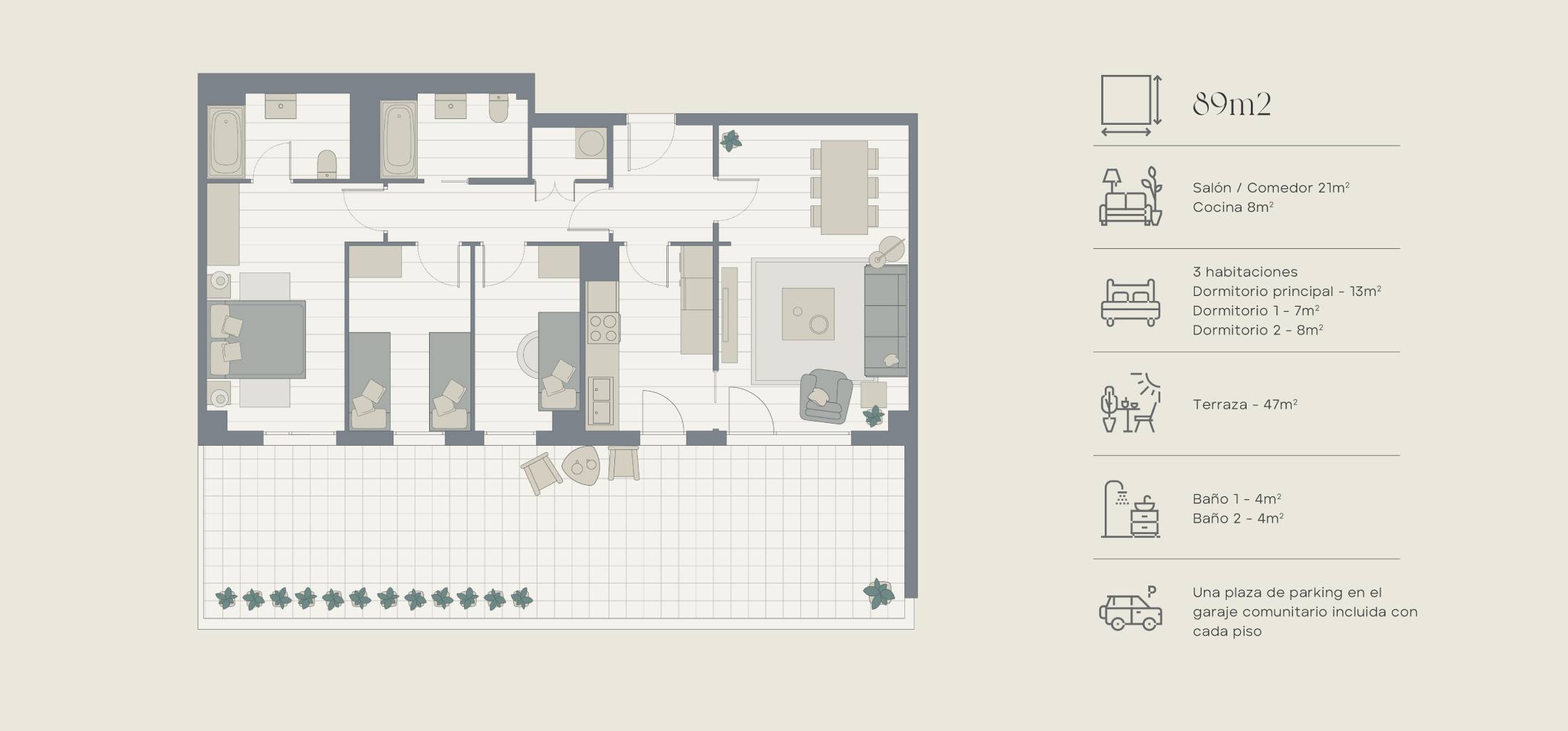 Mapa estructura vivienda | Zona Franca | Vila Bonaplata 