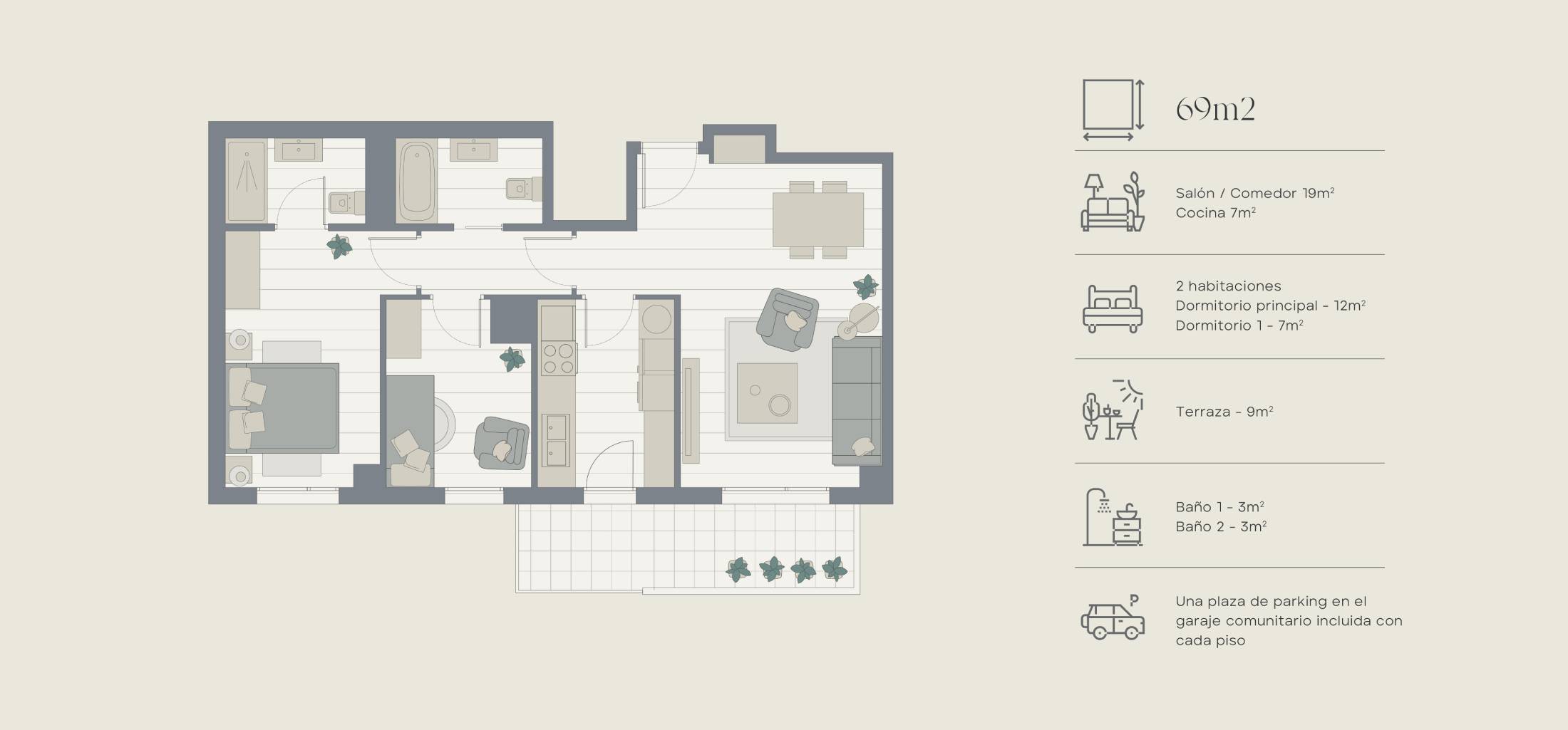 Mapa estructura vivienda | Zona Franca | Vila Bonaplata 